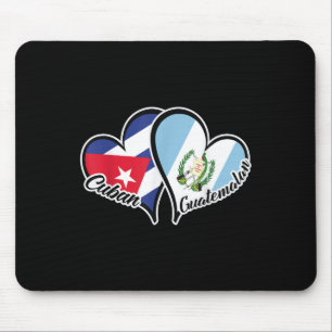 Kuba Guatemala Flaggenherz Halb Kubaner Hälfte Gua Mousepad