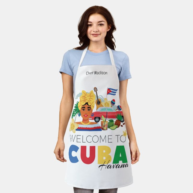 Kuba-Havana-Individuelle Name Schürze (Getragen)