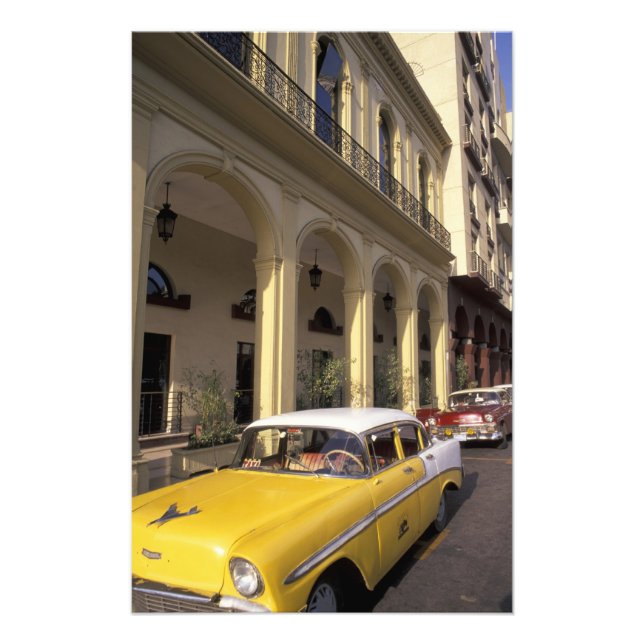 Kuba, Havanna. Colorful Chevy's aus den 1950er Jah Fotodruck (Vorne)