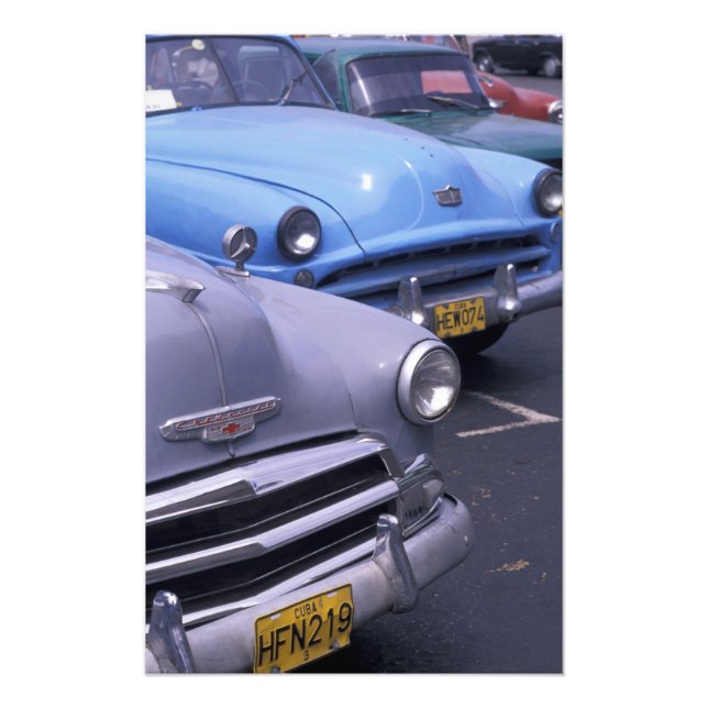 Kuba, Havanna. Klassische Auto der 50er Jahre Fotodruck (Vorne)