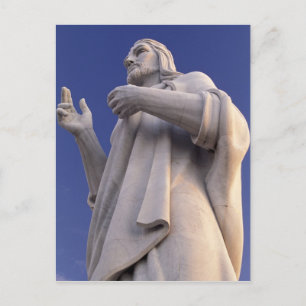 Kuba, Havanna, Skulptur von Jesus. Postkarte