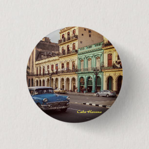Kuba Havanna Vintag Classic Car City Button