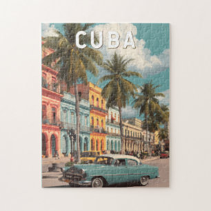 Kuba Illustration Reise Kunst Vintage