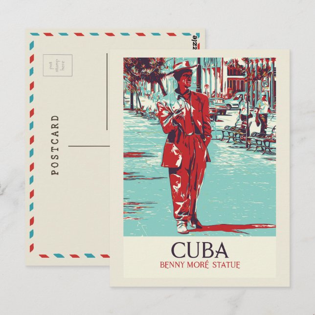 Kuba, Karibik, Benny Moré Statue Postcard Postkarte (Vorne/Hinten)