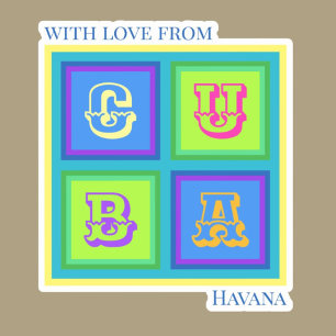 Kuba-Kuba-Würfel Aufkleber