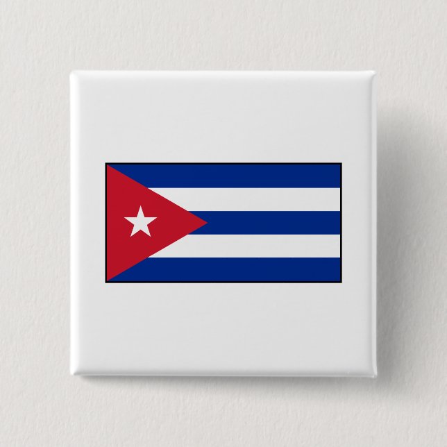 Kuba - kubanische Flagge Button (Vorderseite)