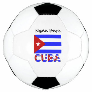 Kuba Kubanische Flagge Hellblau Personalisierter N Fußball