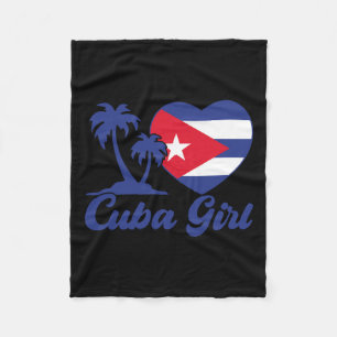 Kuba - kubanische Mädchenflagge Cubanita Hispanic  Fleecedecke