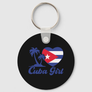 Kuba - kubanische Mädchenflagge Cubanita Hispanic Schlüsselanhänger