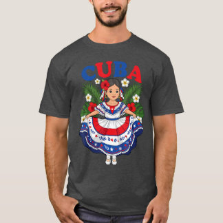 Kuba Kubanisches Mädchen Traditionelle Tracht Trop T-Shirt