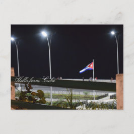 Kuba Malecon Night Sea Wall Foto Postkarte