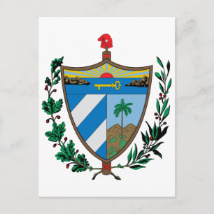 Kuba-Offizielle Wappen-Heraldry-Symbol Postkarte