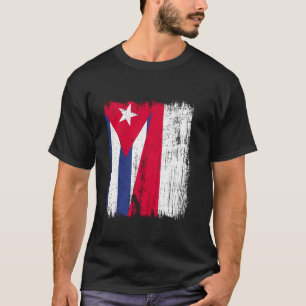 Kuba Polen Halbflagge Kubanisch Polnische Abstammu T-Shirt
