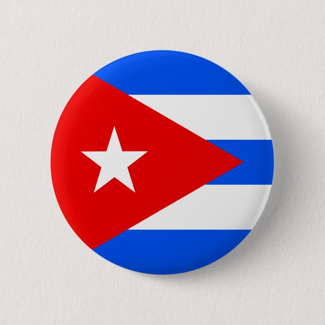 Kuba-Qualitäts-Flagge Button (Vorderseite)