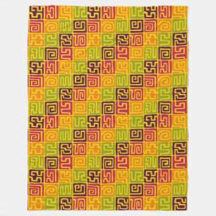 Kuba Style Pattern 071019 - Farblich Fleecedecke