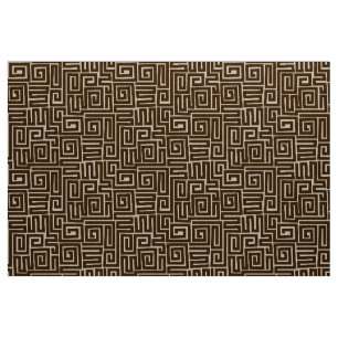 Kuba Style Pattern 280922 - Dunkelbraun Stoff