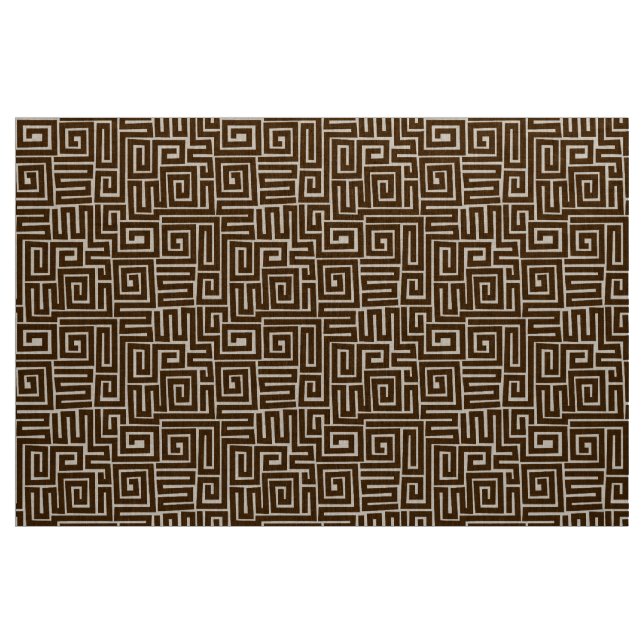 Kuba Style Pattern 280922 - Dunkelbraun Stoff (Yard (91,4 cm))