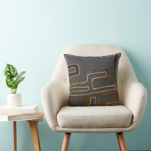 Kuba Tuch Print Throw Kissen