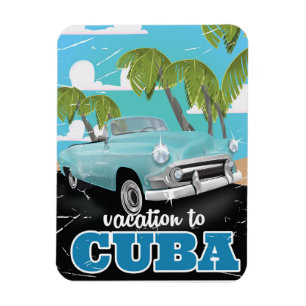 Kuba Vintage-Auto-Reiseposter Magnet