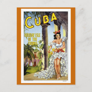 Kuba Vintage Reise Postkarte