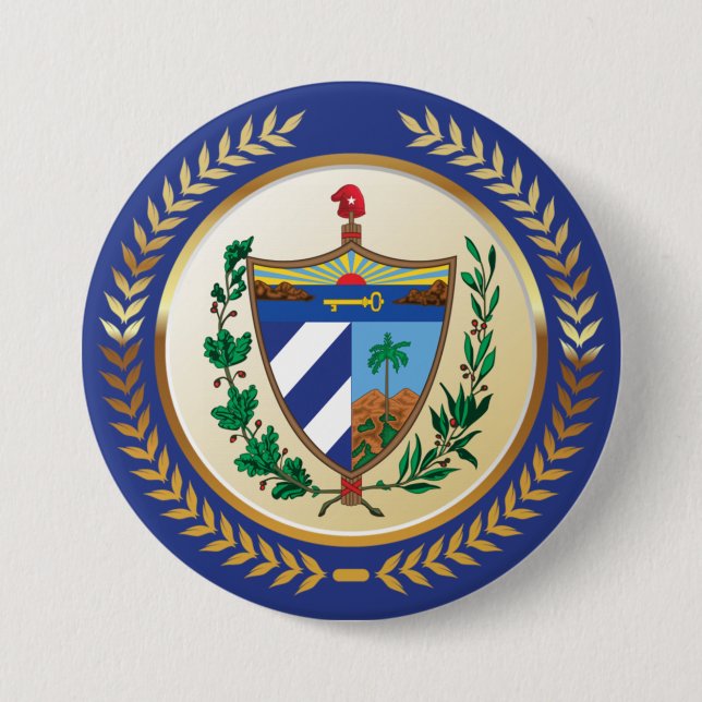 Kuba-Wappen Button (Vorderseite)