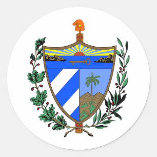 Kuba-Wappen Runder Aufkleber