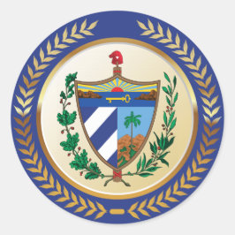 Kuba-Wappen Runder Aufkleber