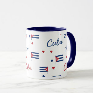 Kuba-Wurzeln Muster Tasse Karibische Flagge