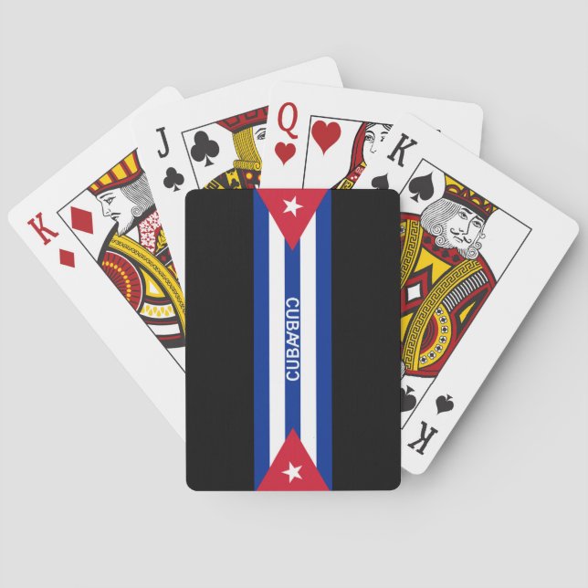 Kubaflaggen und -text spielkarten (Rückseite)
