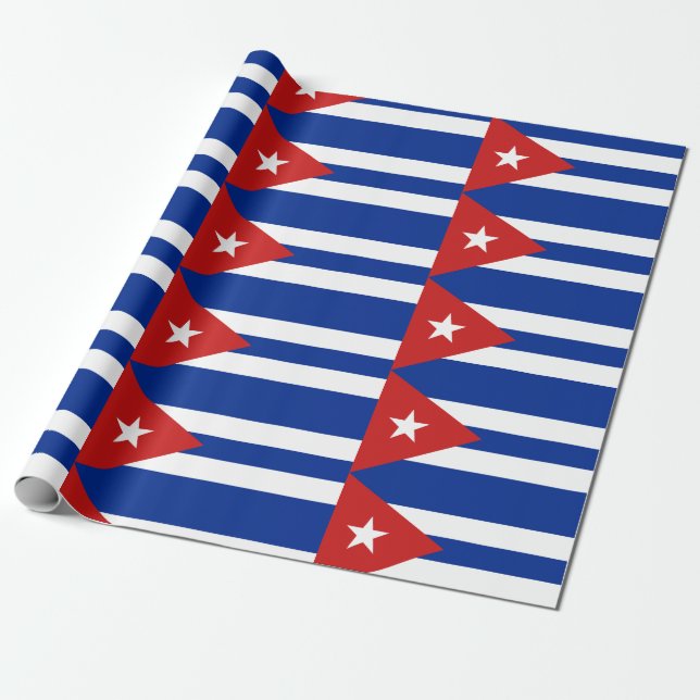 Kubamuster mit Flagge Geschenkpapier (Ungerollt)