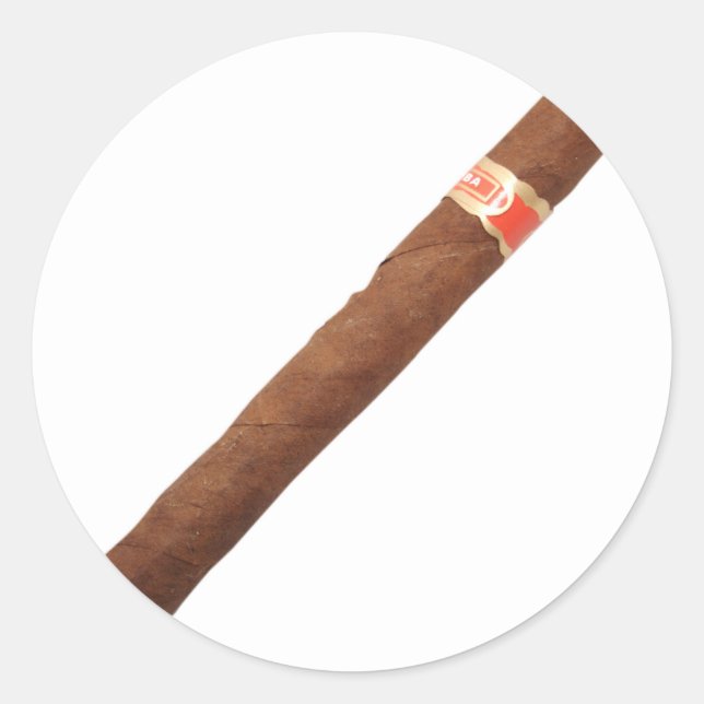 Kuban Cigar Runder Aufkleber (Vorderseite)