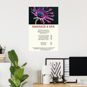 Kubane Spinne Wellness-Center Massage Schönheitssa Poster