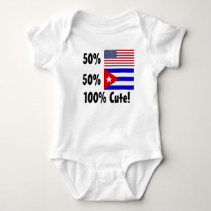 Kubaner 100% 50% Amerikaner-50% niedlich Baby Strampler