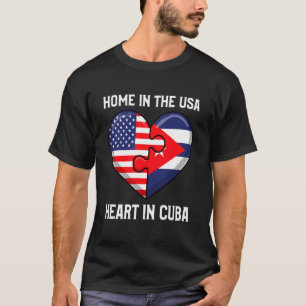 Kubanisch-amerikanisches Zuhause in den USA, Herz T-Shirt