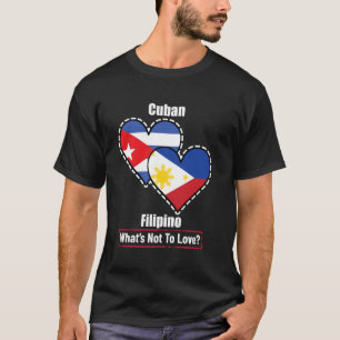 Kubanisch Philippinische Herzflaggen Was gibt es n T-Shirt