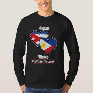 Kubanisch Philippinische Herzflaggen Was gibt es n T-Shirt