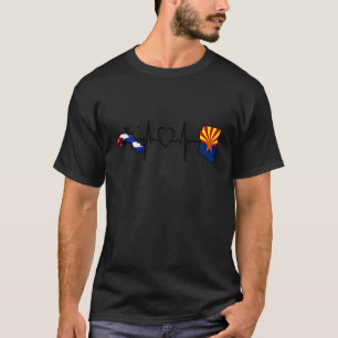 Kubanische Arizona-Flagge   Kuba Herzschlag 1 T-Shirt