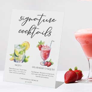 Kubanische Cocktails Mojito Strawberry Daiquiri Me Sockelschild