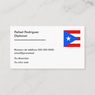 Kubanische Diplomaten-Spanische Sprachenkarten Visitenkarte