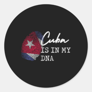 kubanische Flagge Dna Kuba Runder Aufkleber