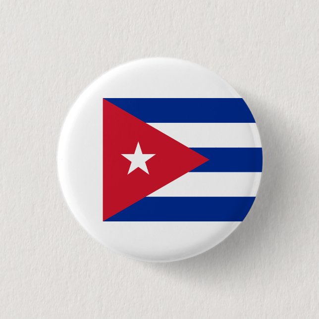 Kubanische Flagge, Flagge Kubas Button (Vorderseite)