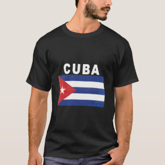 kubanische Flagge gestörtes Image T-Shirt