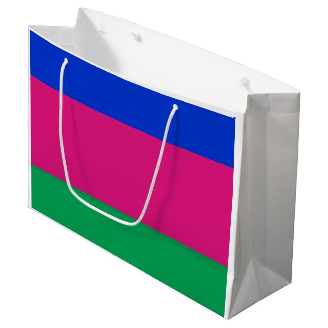 Kubanische Flagge Große Geschenktüte (Vorderseite Schrägansicht)