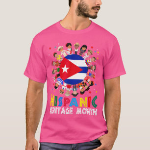Kubanische Flagge Hispanisches Erbe Kuba Junge Mäd T-Shirt