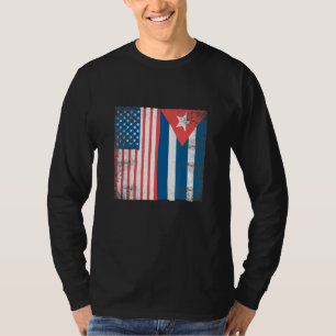 Kubanische Flagge Kuba Amerikanischer Stolz Männer T-Shirt
