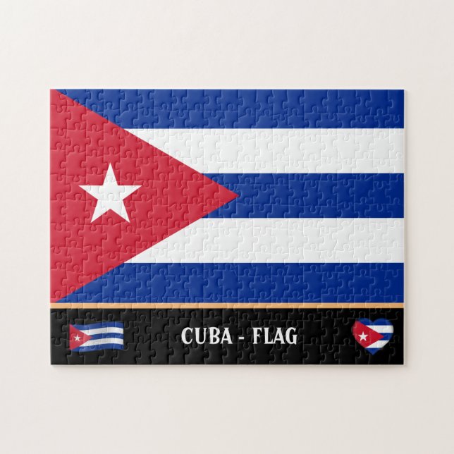 kubanische Flagge & kubanisches Land / Kuba (Horizontal)