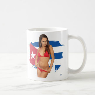 Kubanische Flagge mit Button-oben Kaffeetasse