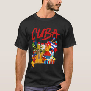 Kubanische Flagge Outfit-Ideen für Kinder Hispanic T-Shirt