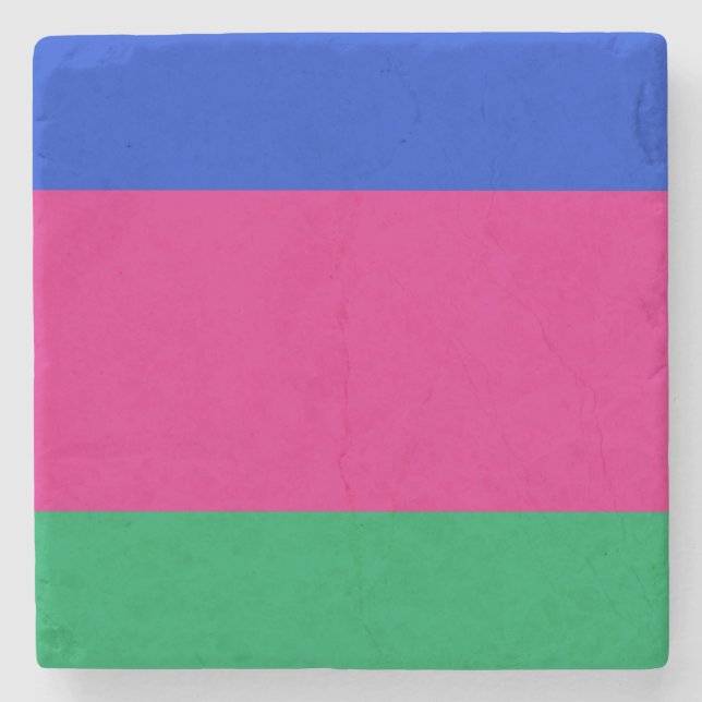 Kubanische Flagge Steinuntersetzer (Vorderseite)