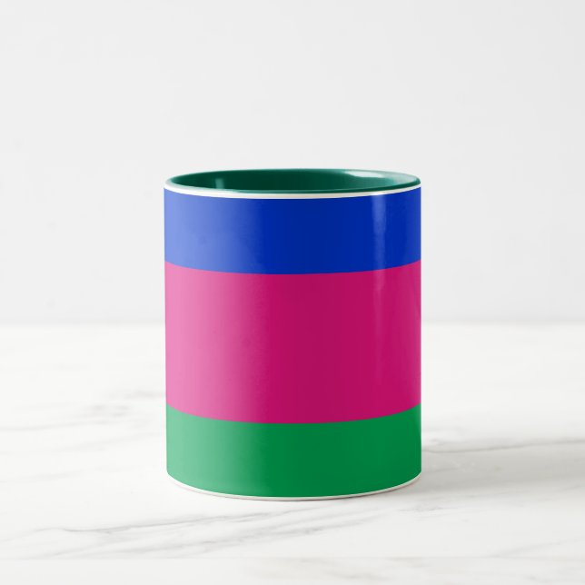 Kubanische Flagge Zweifarbige Tasse (Mittel)